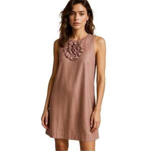 L’AGENCE Silky Sleeveless Embellished Mini Dress